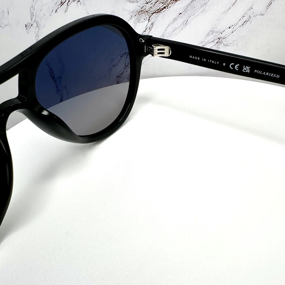 New CHANEL Sunglasses Black Polarized Lens Pilot Aviator 55mm - Picture 10 of 16